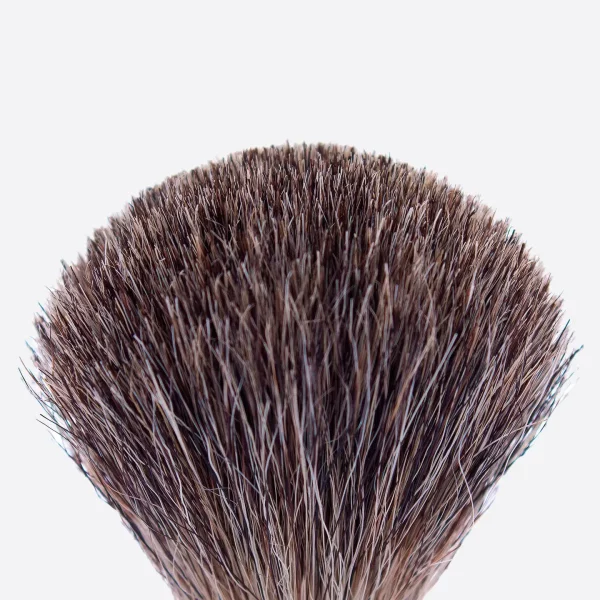 Blaireau Gris de Russie laqué rétro et laiton chromé Plisson – Image 2