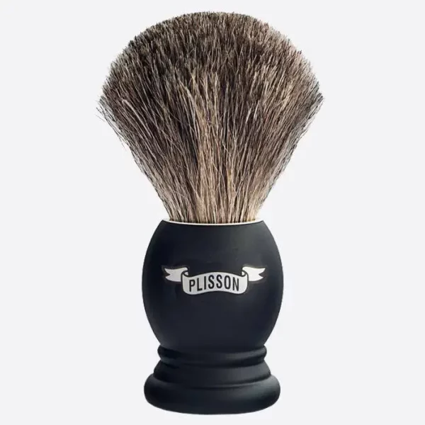 Blaireau Hêtre Noir Pur Gris Plisson